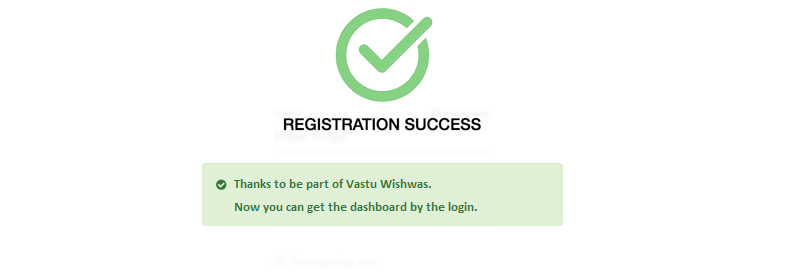 Registration successful